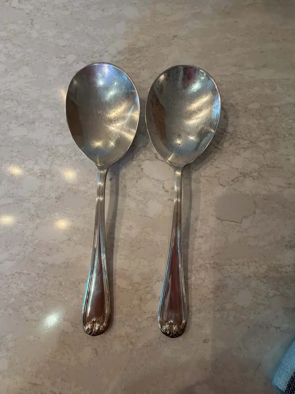 Set‎ of 2 Gorham Heritage Silverplate serving Spoons